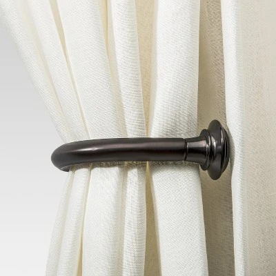 Curtain Holdback Oil Rubbed Bronze - Threshold™ 1 Curtain Holdback Oil Rubbed Bronze - Threshold™