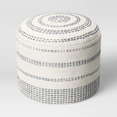 Darien Pouf Textured Neutral - Threshold™ 2 Darien Pouf Textured Neutral - Threshold™ - Image 2
