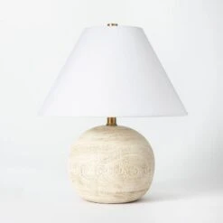 Medium Faux Wood Table Lamp Brown - Threshold™ Designed With Studio McGee -Threshold Home Decoration GUEST 9baad3f4 e6b5 4f77 97d9 b1e5d4d57d6a