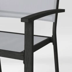 2pc Ryegate Weathered Teak Sling Outdoor Patio Dining Chairs Arm Chairs Gray - Threshold™ -Threshold Home Decoration GUEST 9be3cb3a acf0 4a9f bdb8 621b94a63f73