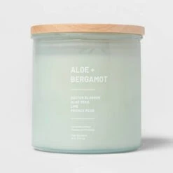 Glass Jar Aloe And Bergamot Candle Green - Threshold™ -Threshold Home Decoration GUEST 9e0c4894 3c8b 4edb 8151 c9146810ec29