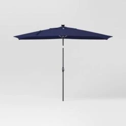 10'x6' Rectangular Solar Market Patio Umbrella - Black Pole - Threshold™ -Threshold Home Decoration GUEST 9f5015ed 9b81 4588 8ca4 f7b1151ddc5c