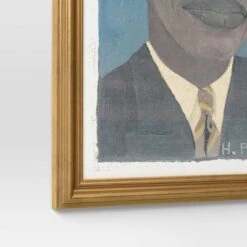16" X 20" Self Portrait II By Horace Pippin Vintage Framed Wall Cotton Canvas Gold - Threshold™ -Threshold Home Decoration GUEST 9f760b44 958f 4721 ad0e 456089759211