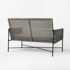 Wicker & Metal X Frame Patio Loveseat - Gray - Threshold™ Designed With Studio McGee -Threshold Home Decoration GUEST a007800d 2bb8 49be 8c3b 00a66dcf20a9