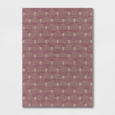 Modern Tile Outdoor Rug Pink - Threshold™ 3 Modern Tile Outdoor Rug Pink - Threshold™ - Image 3