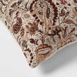 18"x18" Traditional Paisley Square Decorative Pillow Beige/Brown - Threshold™ 5 18"x18" Traditional Paisley Square Decorative Pillow Beige/Brown - Threshold™ -Threshold Home Decoration GUEST a351eb38 e079 493a 9f13 2085eb146f31