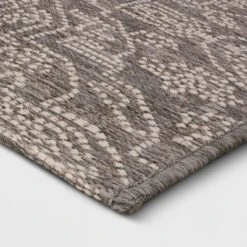 5' X 7' Outdoor Rug Ornamental Charcoal - Threshold™
