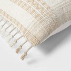 Square Woven Pattern Tassel Decorative Throw Pillow - Threshold™ -Threshold Home Decoration GUEST a812858b ff99 42c1 a68e 3b9b2395cf25
