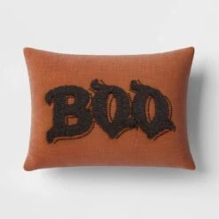 Oversize Boo Tufted Woven Cotton Lumbar Halloween Throw Pillow - Threshold™ -Threshold Home Decoration GUEST a8570657 78fa 4505 81dc fb54ad222606