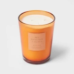 Colored Vase Glass With Dustcover Mandarin & Guava Candle Orange - Threshold™ 9 Colored Vase Glass With Dustcover Mandarin & Guava Candle Orange - Threshold™ -Threshold Home Decoration GUEST aa27f146 dfa7 4f00 a5e8 351ea0849844