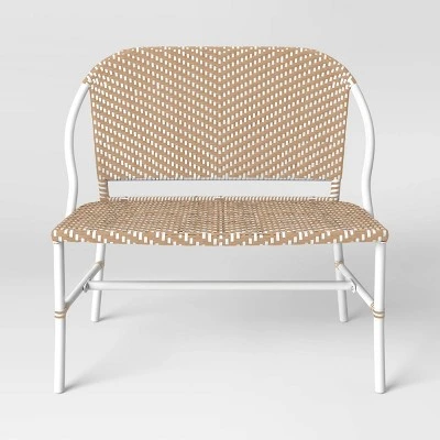 Suffield Wicker Patio Bench With Back - Threshold™ 2 Suffield Wicker Patio Bench With Back - Threshold™ - Image 2