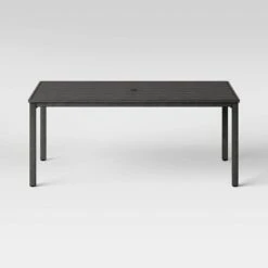 Ryegate 6 Person Weathered Teak Rectangle Patio Dining Table - Threshold™