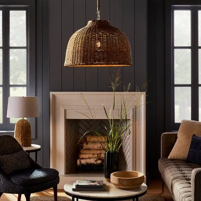 Large Seagrass Pendant Table Lamp Brown - Threshold™ Designed With Studio McGee 2 Large Seagrass Pendant Table Lamp Brown - Threshold™ Designed With Studio McGee - Image 2