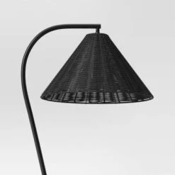 Arc Neck Floor Lamp With Natural Shade Black (Includes LED Light Bulb) - Threshold™ -Threshold Home Decoration GUEST b3359c3b 1bca 48a3 a12e 66ee18b8cf18