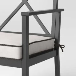 2pc Searsburg Aluminum Outdoor Patio Dining Chairs Arm Chairs Black - Threshold™ -Threshold Home Decoration GUEST b55b6a13 2bb5 4c95 a602 021a74e120c6