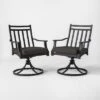 Fairmont 2pk Metal Patio Swivel Rocking Dining Chair - Threshold™