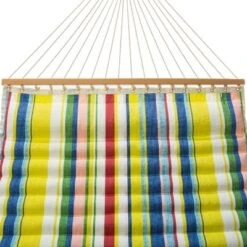 11.3' Pillowtop Outdoor Fabric Hammock Summer Stripe Yellow/Red/Blue - Threshold™