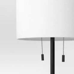 Reeded Metal Stick Lamp With Dual Socket Black (Includes LED Light Bulb) - Threshold™ -Threshold Home Decoration GUEST b7442996 e33d 4f96 9677 a48d42ef5a1d