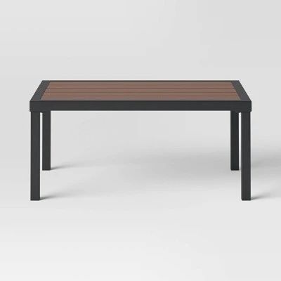 Bryant 2pc Faux Wood Patio Loveseat & Coffee Table - Gray/Natural - Threshold™ 7 Bryant 2pc Faux Wood Patio Loveseat & Coffee Table - Gray/Natural - Threshold™ - Image 7