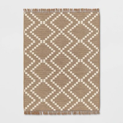 Check Diamonds Outdoor Rug Tan - Threshold™ 4 Check Diamonds Outdoor Rug Tan - Threshold™ - Image 4