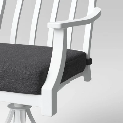 2pc Fairmont Metal Rocking Outdoor Patio Dining Chairs Swivel Chairs Charcoal - Threshold™ 4 2pc Fairmont Metal Rocking Outdoor Patio Dining Chairs Swivel Chairs Charcoal - Threshold™ - Image 4