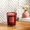 Colored Vase Glass With Dustcover Strawberry Musk Candle Red - Threshold™