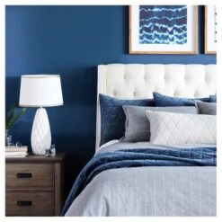 Faceted Ceramic Large Lamp Base White - Threshold