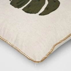 Printed Pumpkin With Blanket Stitch Edge Square Throw Pillow Light Beige - Threshold™ -Threshold Home Decoration GUEST c2255c07 703e 4cad a606 3358b834d802