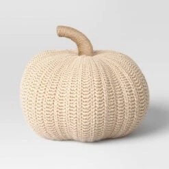 Knit Pumpkin With Jute Stem Novelty Throw Pillow - Threshold™ -Threshold Home Decoration GUEST c4bd297b 21fe 4f08 8bc1 aa87a7a10a2a