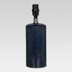 Linen Textured Ceramic Small Lamp Base Dark Blue - Threshold 5 Linen Textured Ceramic Small Lamp Base Dark Blue - Threshold -Threshold Home Decoration GUEST c591dfee 0c26 4677 89dd 2cf9def3bed0
