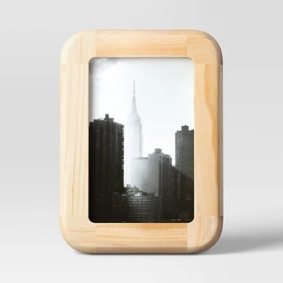 Rounded Rectangle Wood Table Frame Natural - Threshold™ 2 Rounded Rectangle Wood Table Frame Natural - Threshold™ - Image 2