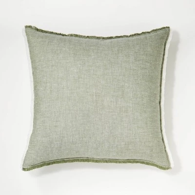Oversized Reversible Linen Square Throw Pillow With Frayed Edges - Threshold™ Designed With Studio McGee 7 Oversized Reversible Linen Square Throw Pillow With Frayed Edges - Threshold™ Designed With Studio McGee - Image 7