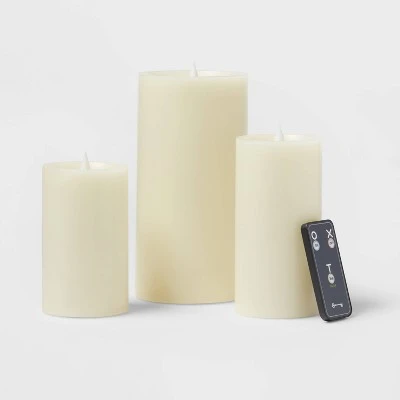 3pk LED Candles Cream - Threshold™ 2 3pk LED Candles Cream - Threshold™ - Image 2