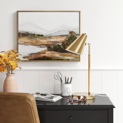 Rattan Wrapped Task Lamp (Includes LED Light Bulb) - Threshold™ 2 Rattan Wrapped Task Lamp (Includes LED Light Bulb) - Threshold™ - Image 2