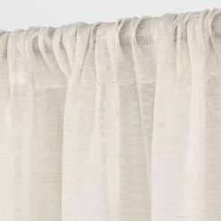 1pc 54"x84" Sheer Linen Window Curtain Panel Natural Linen - Threshold™