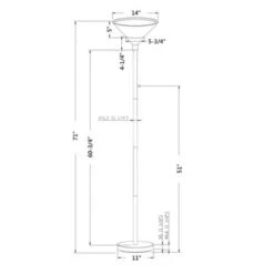 Torchiere Floor Lamp With Glass Shade - Threshold™ -Threshold Home Decoration GUEST c7fec30d 8931 49bc 9a02 88a2579d0c38