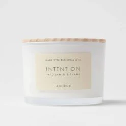 Wood Lidded Glass Wellness Intention Candle - Threshold™ -Threshold Home Decoration GUEST c8285841 1ce9 444c a0d7 211c2f80f44f