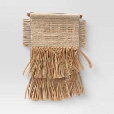 18" X 30" Hand Woven Jute/Cotton Wall Art Natural - Threshold™ 2 18" X 30" Hand Woven Jute/Cotton Wall Art Natural - Threshold™ - Image 2