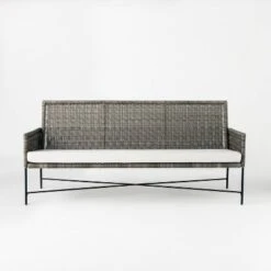 Wicker & Metal X Frame Patio Sofa - Gray - Threshold™ Designed With Studio McGee 9 Wicker & Metal X Frame Patio Sofa - Gray - Threshold™ Designed With Studio McGee -Threshold Home Decoration GUEST cc70c42f 8a55 439d 94fa 2f1b97698daa