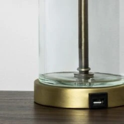 Fillable Accent With USB Table Lamp Brass - Threshold™ -Threshold Home Decoration GUEST cde816b4 4d22 45b7 aad0 2e1664c1a18c