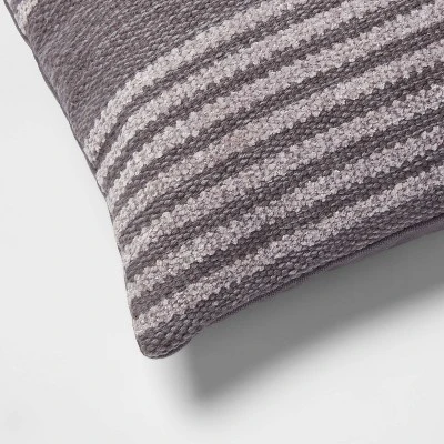 Lumbar Modern Stripe Decorative Throw Pillow Gray - Threshold™ 3 Lumbar Modern Stripe Decorative Throw Pillow Gray - Threshold™ - Image 3