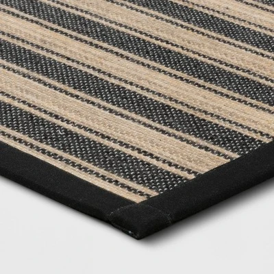 Vintage Striped Rug Black/Brown - Threshold™ 2 Vintage Striped Rug Black/Brown - Threshold™ - Image 2
