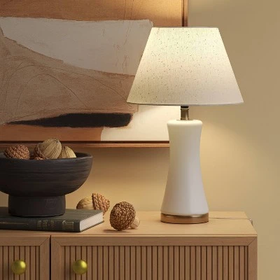 Small Opal Glass Lamp Base White - Threshold™ 1 Small Opal Glass Lamp Base White - Threshold™