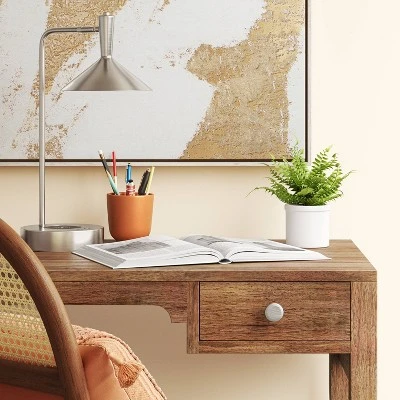 LED Wireless Charging Task Lamp With USB Nickel (Includes LED Light Bulb) - Threshold™ 2 LED Wireless Charging Task Lamp With USB Nickel (Includes LED Light Bulb) - Threshold™ - Image 2