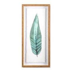 (Set Of 3) 28"x12" Framed Leaves Decorative Wall Art White - Threshold™