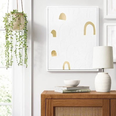 16" X 20" Rainbow Framed Wall Canvas Gold - Threshold™ 1 16" X 20" Rainbow Framed Wall Canvas Gold - Threshold™