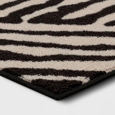 Abstract Lines Rug Black/Tan - Threshold™ 2 Abstract Lines Rug Black/Tan - Threshold™ - Image 2