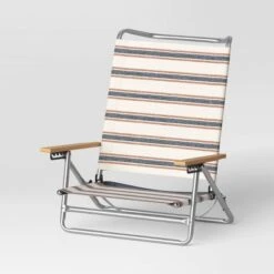5 Position Beach Chair With Aluminum Frame & Wood Arms - Threshold™ -Threshold Home Decoration GUEST d2e94553 3e7d 44b8 b63a 18242f0ec942