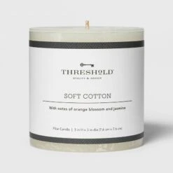 Pillar Candle Soft Cotton White - Threshold™ 8 Pillar Candle Soft Cotton White - Threshold™ -Threshold Home Decoration GUEST d55a5595 2986 4235 8fc7 cb696b617fa6