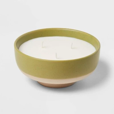 13oz Footed Textured Ceramic Dish With Dustcover Fresh Linen & Sea Salt Green - Threshold™ 2 13oz Footed Textured Ceramic Dish With Dustcover Fresh Linen & Sea Salt Green - Threshold™ - Image 2